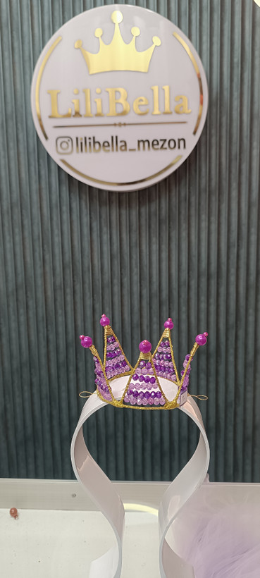 تاج پرنسسی دخترانه رنگ بنفش