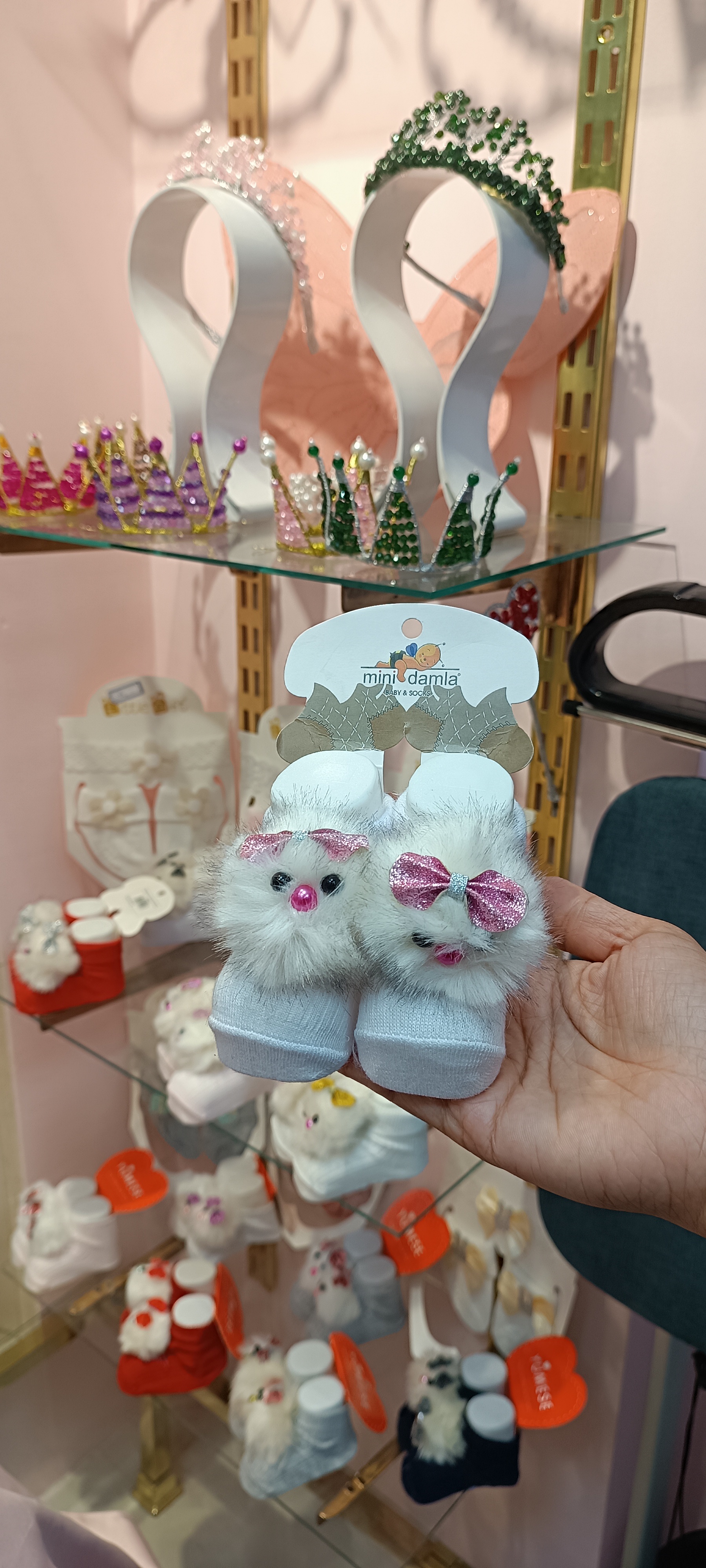 جوراب نوزادکفشی عروسکی